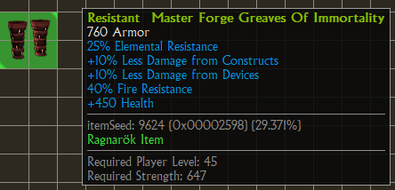 Resistant Master Forge Greaves of Immortality